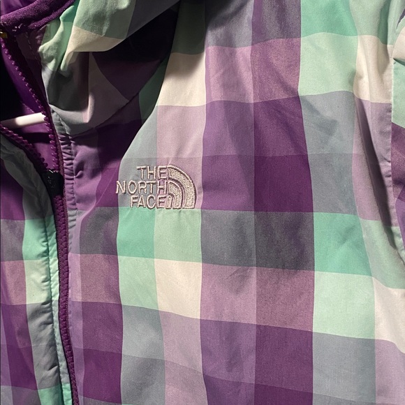 The North Face Kids Purple Puffer Jacket- Reversible - Picture 10 of 17